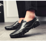 Cowhide Men's Octopus Casual Shoes Walking Driving Office Dress Footwear Loafers Summer or Four Seasons Mart Lion   