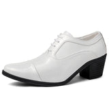 Oxford Shoes Formal Men's Dress Party Evening Sneakers High Heel Gentleman Elegance Italian High Heel Dress MartLion 19888324803 38 
