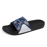 Men's Rubber Slippers Slides Indoor Outdoor Beach Shoes Summer Casual Lightweight Soft MartLion Blue 52 