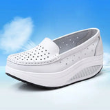 Women's shoes spring summer all-match mother single leather rocking platform nurse work MartLion