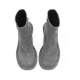  Women's Cowboy Boot Slim High Heel Short Boots Round Head Side Zipper Women's Boots Thigh High MartLion - Mart Lion