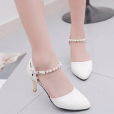 women stylish high heel pumps lady party spring summer 5.5cm high heels pink shoes MartLion   