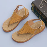 Fringe Wedges Sandals Women Clip Toe Back Strap Platform Summer Light Beach Shoes MartLion   