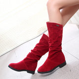 Snow Boots Women Winter Shoes Casual High Black Red Soft Footwear MartLion   