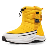 Winter Boots Women Multi-color Snow Thickened Warm And Anti-skid Couple's Plush Waterproof Casual Winter Shoes MartLion women yellow 39 insole 24.5cm 