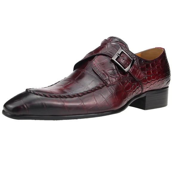 Men's Oxford Shoes Genuine Cow Leather Exquisite Hand Stitching Luxur Sapato Social Formal Wear Wedding MartLion Red 39 