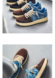 Men's Canvas Shoes Vintage Denim Vulcanized Sneakers Espadrilles Platform Casual Sneakers Mart Lion   
