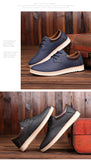 Men's Leather Casual Shoes Flat Trendy Sneaker Oxfords Zapatillas Mart Lion   