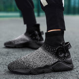 Summer Men's Casual Sneakers High Top Sock Running Sport Shoes Designer Tennis Slip-on Trainers Walking Jogging Mart Lion   