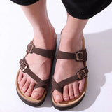 Women's Mules Sandals Men's Clogs Cork Insole Sandals Suede Beach Slides With Arch Support Soft Home Shoes MartLion   