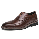 Britsh Dress Shoes Split Leather Footwear Formal Social Men's Mart Lion Brown 38 