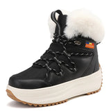 Brand Boots Women Winter Snow Plush Warm Ankle Original Winter Shoes Designer MartLion Black 35 