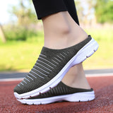 Men's Summer Mesh Casual Shoes Breathable Half-pack Slippers Women Flat Walking Outdoor Luxury Sandals MartLion   