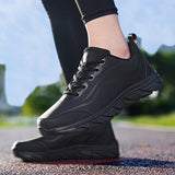 Autumn Leather Light Running Shoes Men's Waterproof Sneakers Outdoor Travel Gym Jogging Walking Mart Lion   