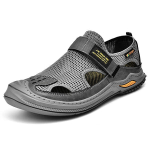Men's Sandals Summer Breathable Mesh Sandals Outdoor Casual Lightweight Beach Sandals Shoes MartLion GRAY 39 
