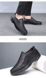 casual spring and autumn set feet men's leather shoes soft leather dad zapatillas hombre Mart Lion   
