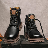 Golden Sapling Work Boots Leather Men's Casual Shoes Leather Tooling Boot Classics Punk Style Men Leisure Shoe MartLion