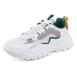 Ultralight Mesh Breathable Couple Shoes Heightening Casual Men's and Women's Sneakers Running MartLion white green 35 