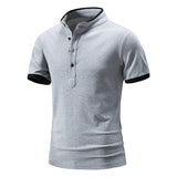 Summer Polo Shirts Men's Cotton Short Sleeve Causal Polo Shirts Solid Color Slim Tops Tees Clothing Mart Lion   