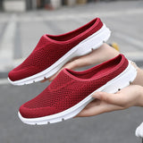 Men's Slippers Winter Summer Warm Plush Home Indoor Outdoor Couples Half Slippers Mesh Breathable MartLion   