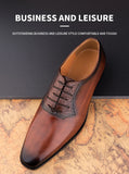 Luxury Men's Oxford Genuine Leather Shoes Office Wedding Formal Lace Up Dress MartLion   