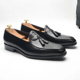 Leather Wedding Dress Shoes Elegant Tassel Loafers for Men MartLion   