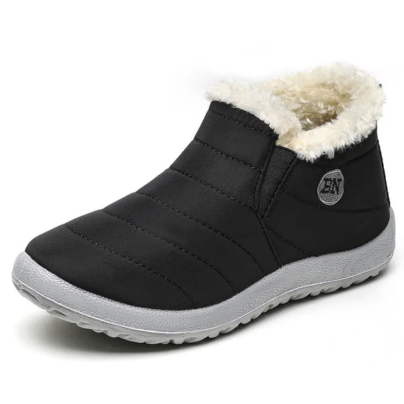 Women Boots Snow Fur Boots Waterproof Shoes Keep Warm Ladies Plush Casual Winter Footwear Botas MartLion BNBlack 35 