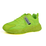 Damyuan Running Shoes Men's Sneakers Non-slip Tide Shoes Lightweight Breathable Mesh MartLion Fluorescent green 39 