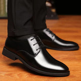 Men's Casual Shoes Classic Low-Cut Embossed Genuine Leather Dress Everything Matching Pointy Wedding Mart Lion   