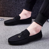 Suede Casual Shoes Men's Soft Sole Shoes Slip-On Loafers Moccasins Driving Mart Lion   