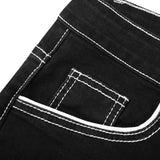 Men's Jeans Black Straight Pants Blue Denim Trousers Streetwear Slim Jeans MartLion   