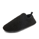 Men's Shoes Winter Slippers Indoor House Couples Plush Slipper Loafers MartLion black 3301 36-37 CHINA