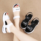 Leather Summer Women Sandals shoes ladies Platform Flat Sneakers wedges Air Outsole Light Weight MartLion   