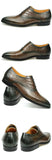 Pure Leather Men's Shoes Oxford Party Office Banquet Suit Lace Up MartLion   