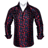 Men's Floral series Shirts Black Gold Luxury Shirt Daily Wearing Casual Long Sleeves Blouse MartLion CY-2015-XZ0014 S 
