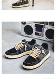 Men's Canvas Shoes Vintage Denim Vulcanized Sneakers Espadrilles Platform Casual Sneakers Mart Lion   