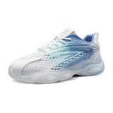 Breathable Men's Casual Shoes Ladies Outdoor Sport Sneakers Flat Platform Walking Footwear Summer Ins Zapatos De Hombre Mart Lion XZX7738-Blue 6.5 