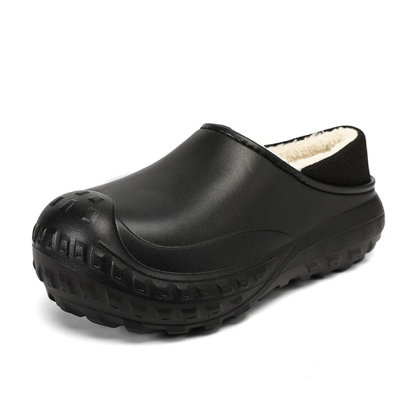 Classic Warm Waterproof Cotton Shoes Anti-slip Couple Faux Fur Snow Boots Casual Men's MartLion black 36-37 