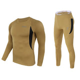 Men's Sport Thermal Underwear Suits Outdoor Cycling Compression Sportswear Quick Dry Breathable Clothes Fitness Running Tracksuits MartLion yellow S 