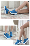 Women Sneakers Air Cushion Sports Shoes Mesh Leather Blue White Pink Outdoor Walking Jogging Female Trainers Mart Lion   