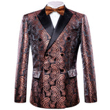 Men's Luxury Blazer Party Wedding Dress Jacket Suit Gold Thread Slim Dress Suit Barry Wang Mart Lion XX-0004 S 