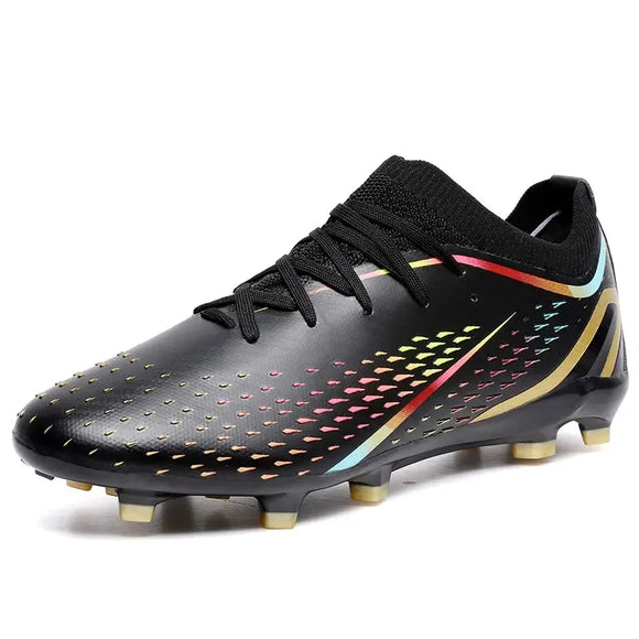 Men's Soccer Shoes Non-Slip Turf Soccer Cleats FG Training Football Sneakers Boots MartLion Black-X2305-C EU 35 CHINA