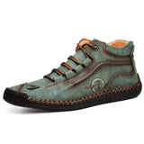 Lightweight Waterproof Flat Leather Boots Casual Shoes MartLion Green US 13(EUR 50) 