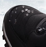 Rotating Button Men's Snow Boots Warm Thicken Plush Winter Waterproof Hiking Wear Resistant Anti Slip MartLion   