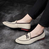 Men's Casual Shoes with Bowknot Genuine Suede Leather Trendy Party Wedding Loafers Flats Driving Moccasins Mart Lion   