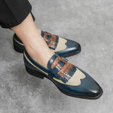 Men's Fringe Buckle Dress Loafers Office Shoes MartLion   
