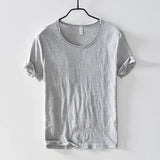 T-Shirt for Men,  Cotton  Monochromatic, O-Neck, Casual Basic Top MartLion Light Gray XL -fits 72-80 kg 