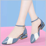 Women Cute Black Pu Leather Spring Office Square Heel Shoes Lady Pumps MartLion x 38 