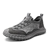 Genuine Leather Men's Hiking Shoes Breathable Tactical Combat Army Boots Desert Training Sneakers Anti-Slip Trekking Mart Lion Black 5.5 