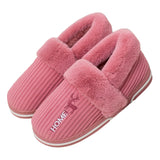 Home Fur Shoes For Women Winter Fuzzy Fluffy Slippers Men's Indoor Outdoor Plush House Shoes With Padded Fur Slippers MartLion A-Red 36-37(Fit 35-36) CHINA